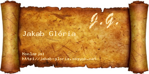 Jakab Glória névjegykártya